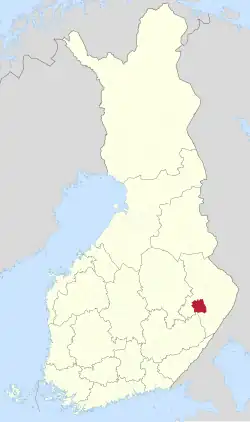 Lage von Liperi in Finnland