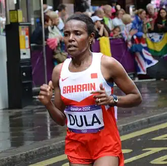 Lishan Dula bei den Olympischen Spielen 2012 in London