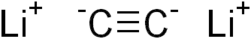 Strukturformel von Lithiumcarbid