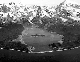 Blick über die Bucht im Sommer 1958 nach dem Megatsunami