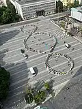 Ljubljana (2024) Platz der Republik vor der offiziellen Eröffnung