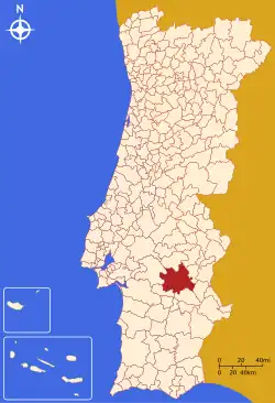 Position des Kreises Évora