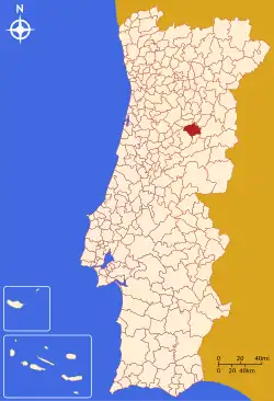 Position des Kreises Gouveia