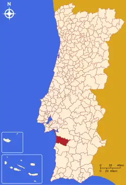 Position des Kreises Grândola