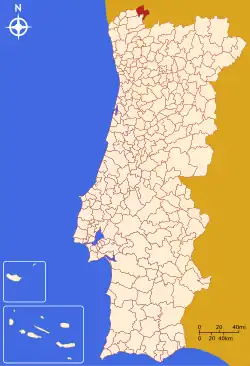Position des Kreises Melgaço