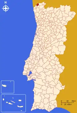 Position des Kreises Valença