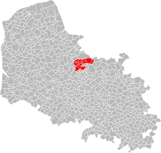 Lage des Gemeindeverbandes im Département Pas-de-Calais