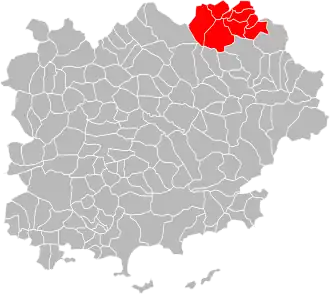 Lage der CC Artuby Verdon im Département Var