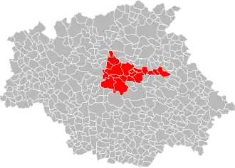 Lage der Communauté de communes Cœur de Gascogne im Département Gers