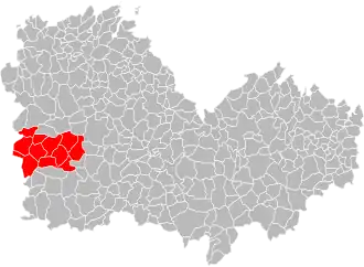 Lage der Communauté de communes Callac Argoat im Département Côtes-d’Armor