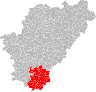 Lage der CC Tude et Dronne im Département Charente