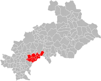Lage der CC de Tallard-Barcillonette im Département Hautes-Alpes