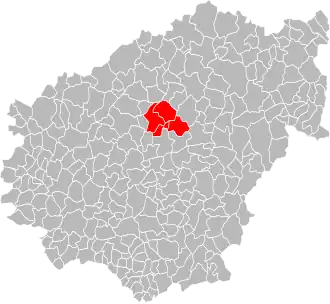 Lage der CC des Monédières im Département Corrèze