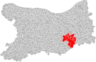 Lage des Gemeindeverbandes im Département Calvados