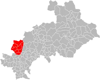 Lage der CC du Haut-Buëch im Département Hautes-Alpes