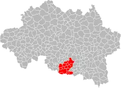 Lage der CC du Bassin de Gannat im Département Allier