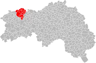 Lage des Gemeindeverbandes im Département Orne