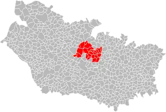 Lage des Gemeindeverbandes im Département Somme