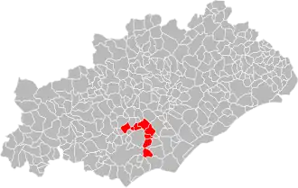 Lage der CC du Pays de Thongue im Département Hérault