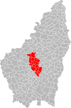 Lage der CC du Pays de Vals im Département Ardèche