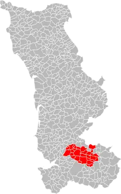 Lage des Gemeindeverbandes im Département Manche
