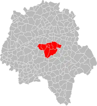 Lage der CC du Val de l’Indre im Département Indre-et-Loire