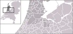 Lage von Bennebroek in der Provinz Nordholland