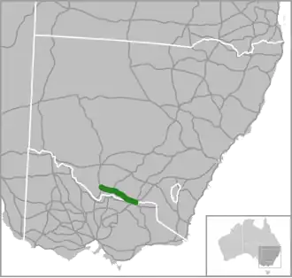 Übersichtskarte Riverina Highway
