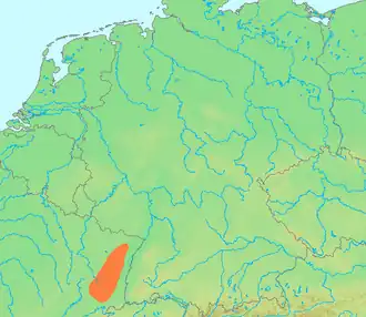 Lage der Vogesen