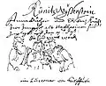 Skizze einer Zeichnung aus einem Lochrodel