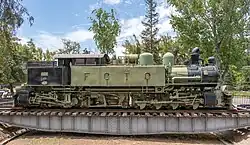 Kitson-Meyer-Gelenklok der Trans­andenbahn von Kitson & Co in Leeds mit Außenrahmen, Hallschen Kurbeln, vier Triebachsen, zwei Trieb­zahn­rädern und Achsfolge D’(3zz) (1909)