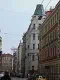 Blick stadtauswärts, von rechts die Häuser 28 & 30