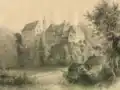 Lithographie um 1860, aus dem Album der Rittergüter und Schlösser im Königreiche Sachsen II. Section II: Meissner Kreis. Von: Gustav Adolf Pönicke