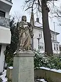 Sandsteinstatue „Germania“ Ecke Brinkstraße / Landwehrstraße