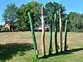 Bekletterbare Holzskulptur im Stadtpark