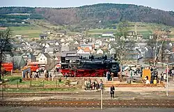 Einweihung des Lokdenkmals 94 1538 am 30. April 1972 in Gönnern