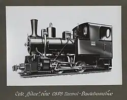 Hilax-Lokomotive im Katalog der Firma Jung, 1940er Jahre