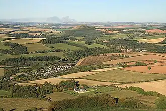 Blick von Eildon Hill über Newstead