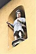 Figur des Hl. Wendelin im Volksmund als „Heilig-Kreuzer-Bäuerchen“ bezeichnet