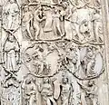Wandrelief am zweiten Pfeiler der Fassade des Dom von Orvieto, um 1320 bis 1340, Marmor, Orvieto, Italien