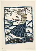 Dame in Landschaft, aus: Wiener Mode 1914/15, Mappe 9/VII