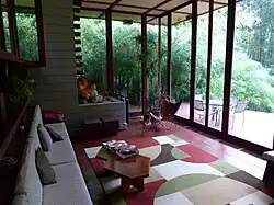 Wohnzimmer vom Essbereich aus