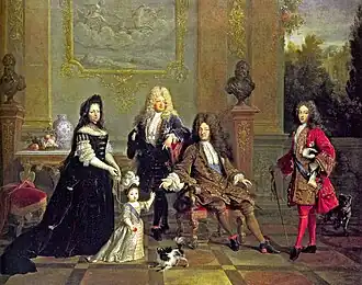 Ludwig XIV. mit Familie (Justaucorps um 1710)