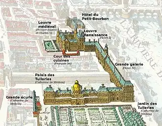Realisierter Teilbau des Grand Dessein (bei Merian, 1615)