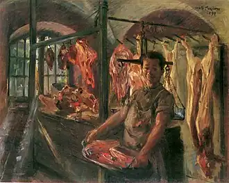 Schlachterladen in Schäftlarn an der Isar, 1897, Kunsthalle Bremen