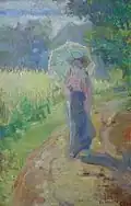 Landschaft in Le Mesnil, Öl auf Holz, 1906, 24,3 × 16 cm, Museu de História e Artes do Estado do Rio de Janeiro