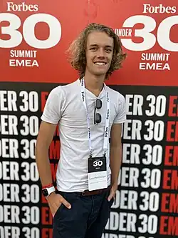 Luca Pferdmenges auf dem Forbes 30 Under 30 EMEA Summit in Jerusalem, Israel
