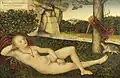 Nymphe an der Quelle, Lucas Cranach der Ältere.