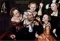 Lucas Cranach der Ältere: Herakles bei Omphale, früher Teil der Gaedertz'schen Sammlung