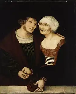 Lucas Cranach der Ältere, Das ungleiche Paar, ca. 1520–1522